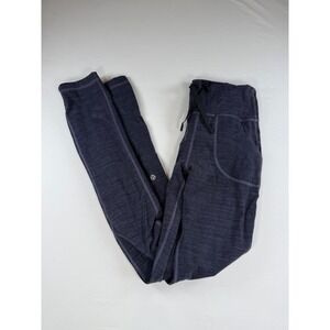 Lululemon High Rise Drawstring Leggings Space Dye Knit Size 4 Pockets
